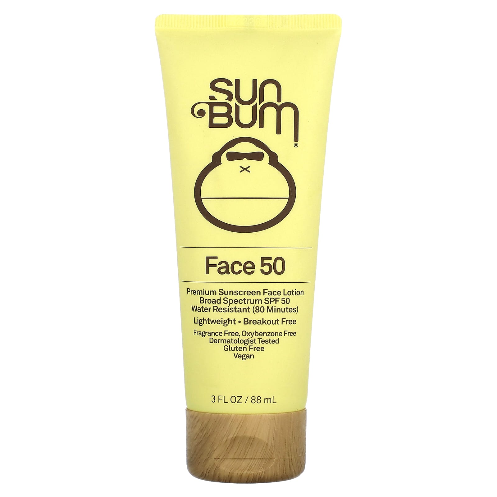 Sun Bum-Premium Sunscreen Face Lotion-SPF 50-Fragrance Free-3 fl oz (88 ml)