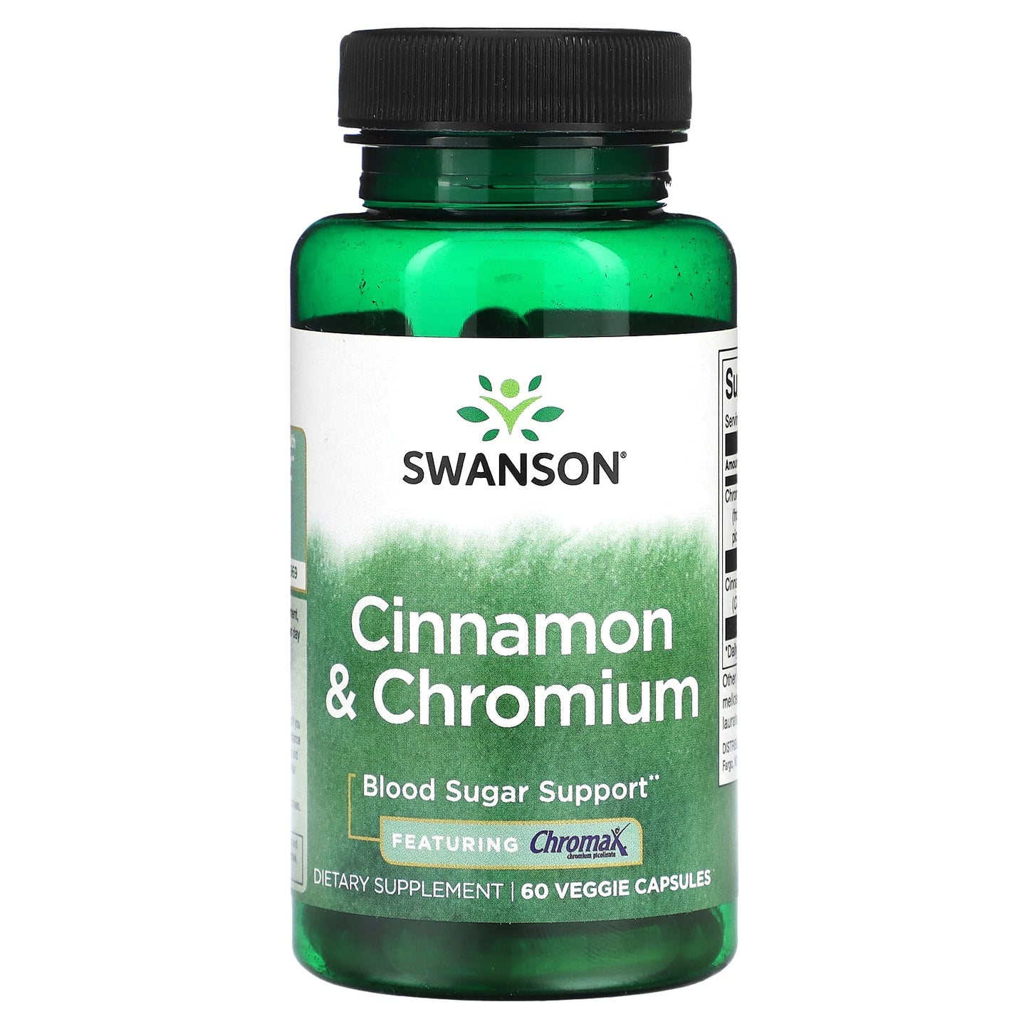 Swanson-Cinnamon & Chromium-60 Veggie Capsules