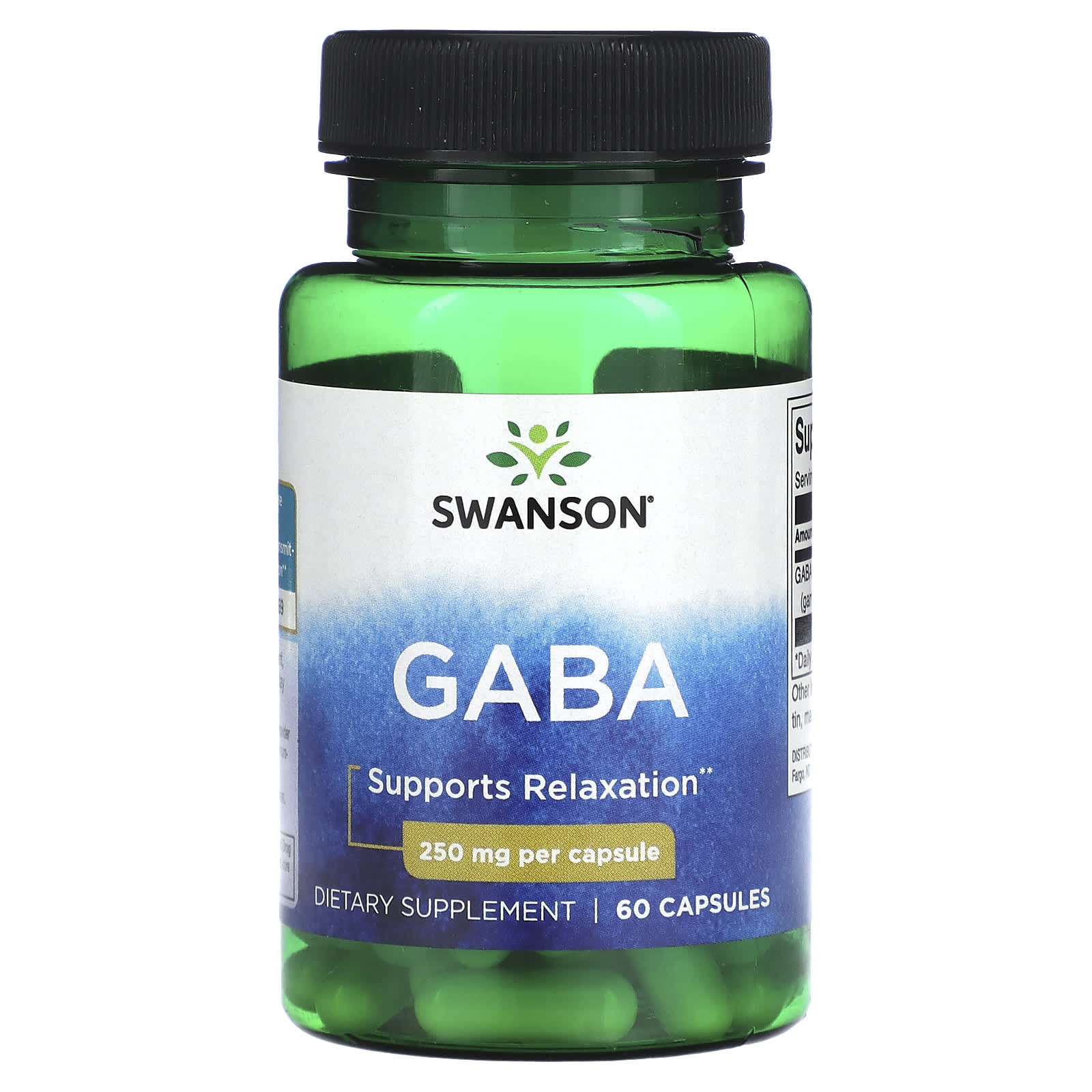 Swanson-Gaba-250 mg-60 Capsules