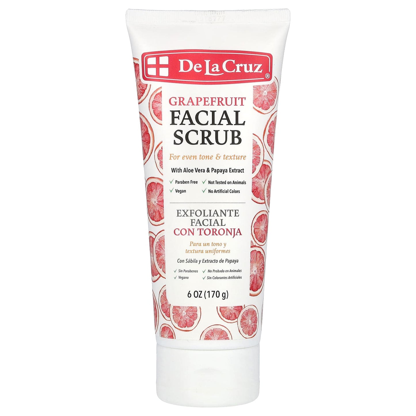 De La Cruz-Facial Scrub-Grapefruit-6 oz (170 g)