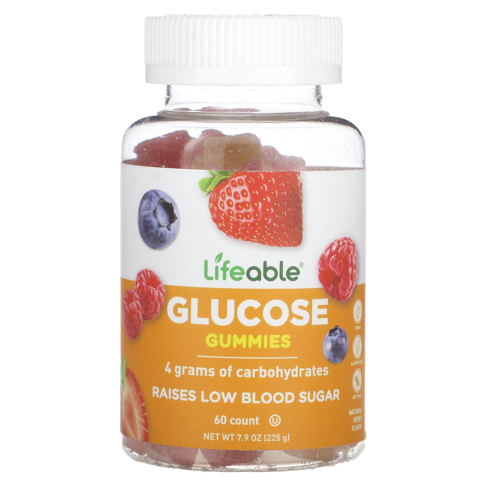 Lifeable-Glucose Gummies-Natural Berry-60 Gummies