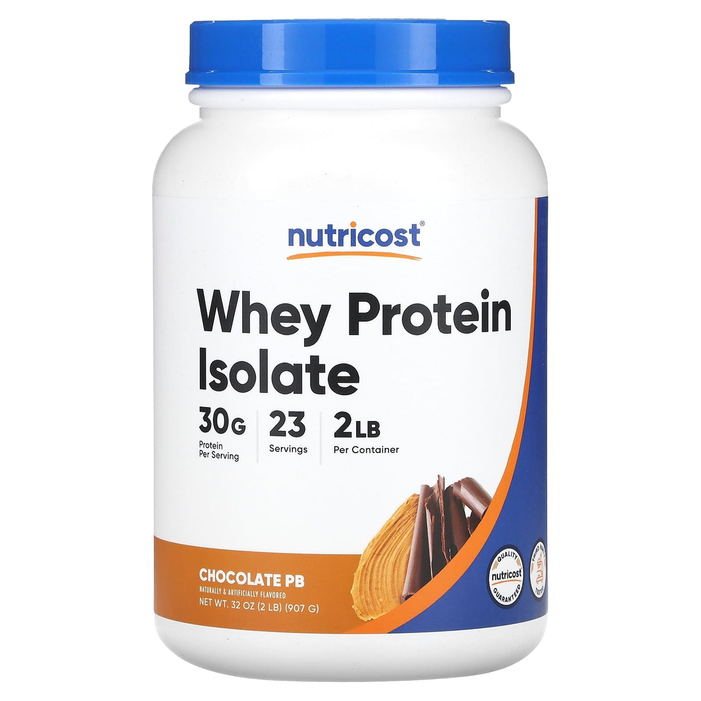 Nutricost-Whey Protein Isolate-Chocolate PB-2 lb (907 g)