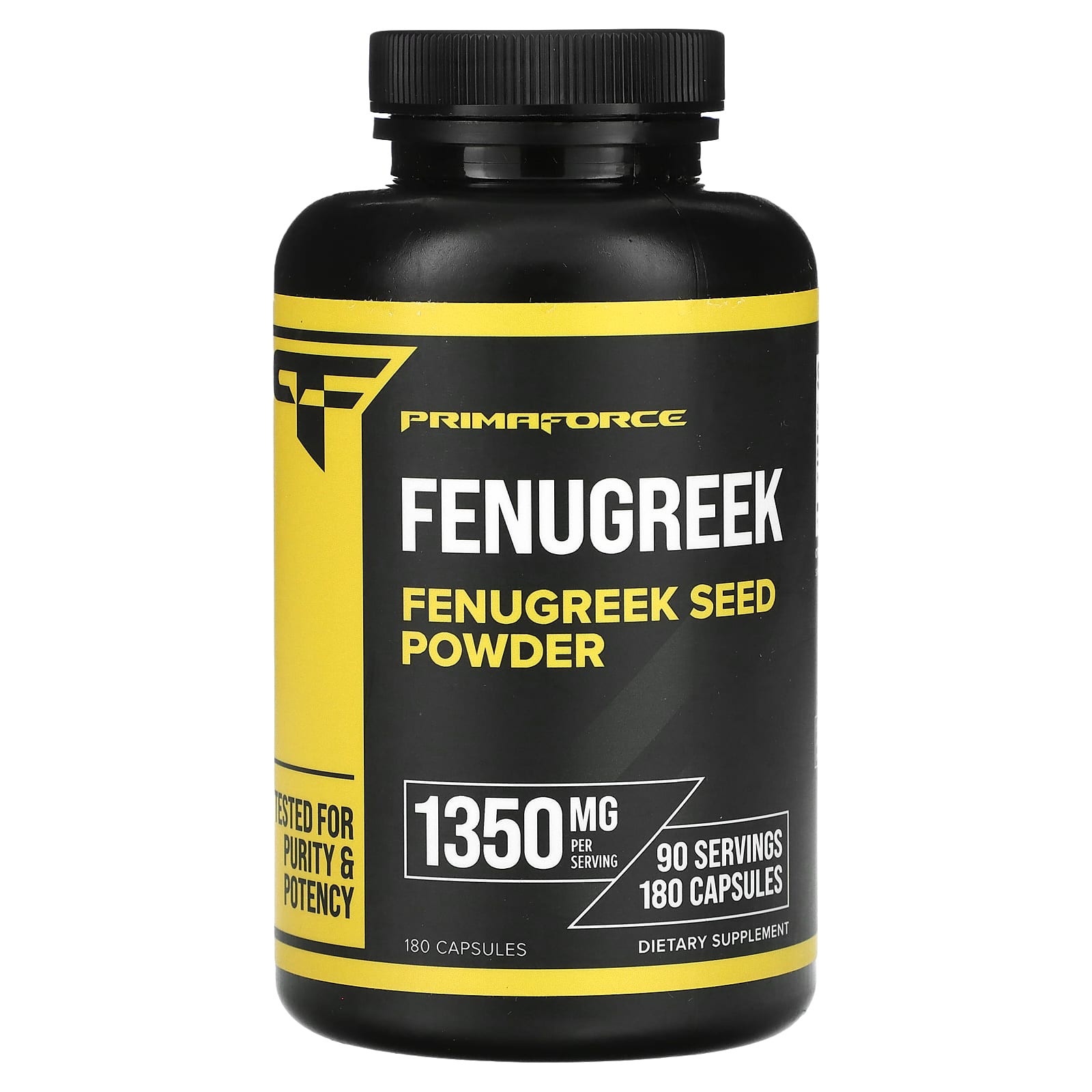 Primaforce-Fenugreek Seed Powder-1,350 mg-180 Capsules (675 mg per Capsule)