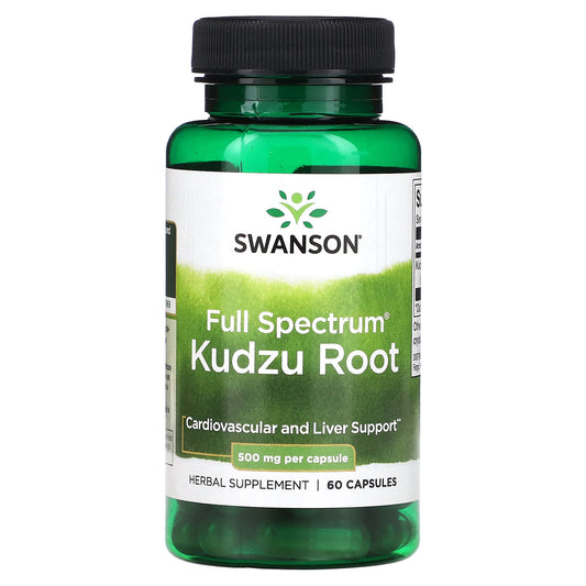 Swanson-Full Spectrum Kudzu Root-500 mg-60 Capsules