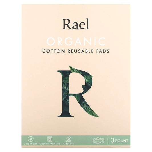 Rael-Organic Cotton Reusable Pads-3 Count