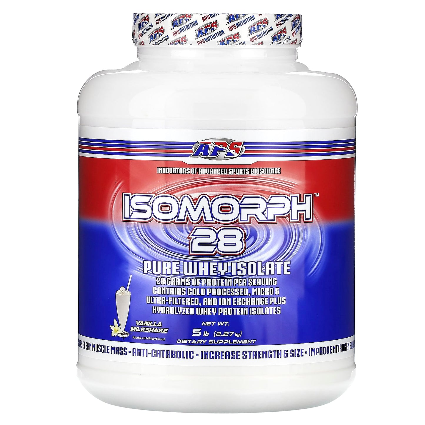 APS-Isomorph 28-Pure Whey Isolate-Vanilla Milkshake-5 lb (2.27 kg)