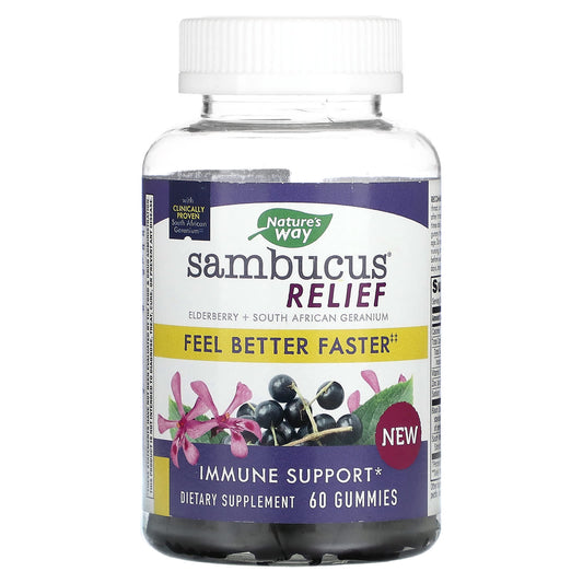 Nature's Way-Sambucus Relief-Immune Support-60 Gummies