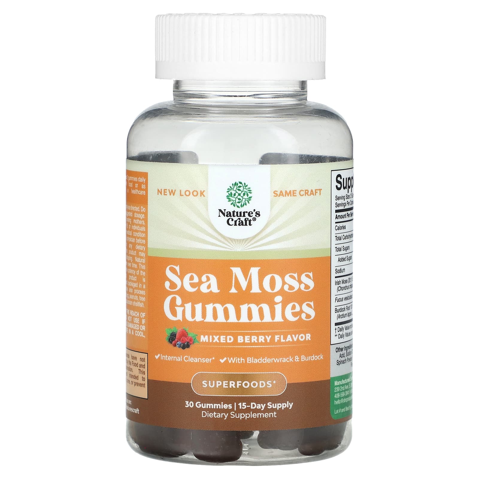 Nature's Craft-Sea Moss Gummies-Mixed Berry -30 Gummies