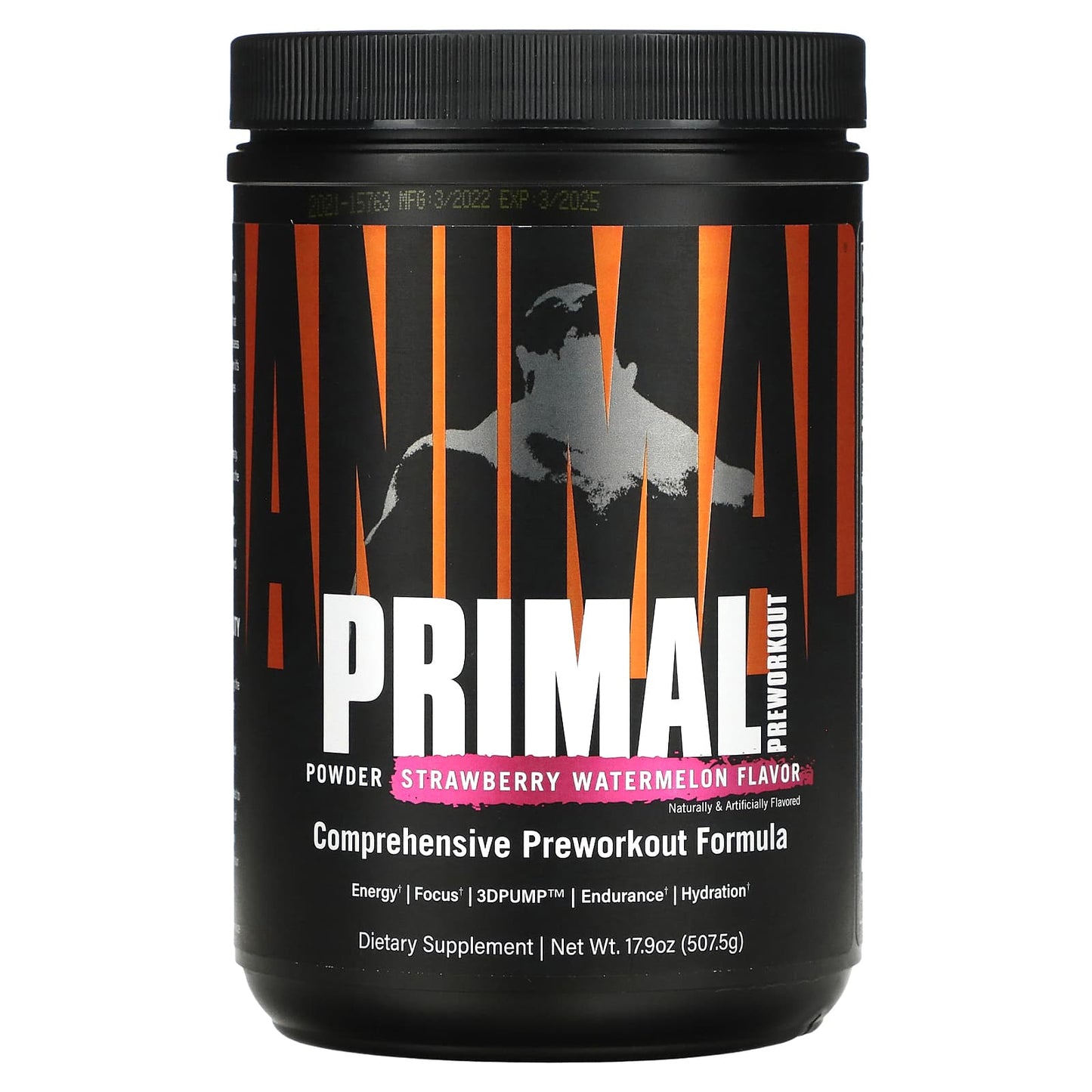 Animal-Primal Powder-Preworkout-Strawberry Watermelon-17.9 oz (507.5 g)