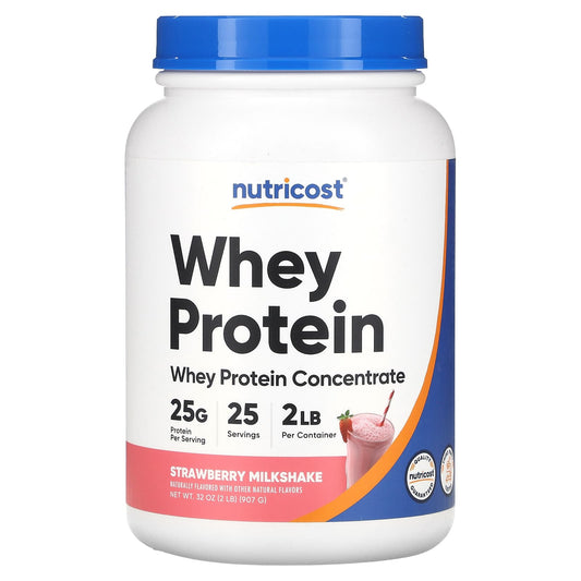 Nutricost-Whey Protein Concentrate-Strawberry Milkshake-2 lb (907 g)