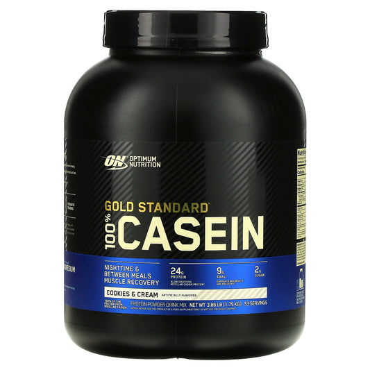 Optimum Nutrition-Gold Standard 100% Casein-Cookies & Cream-3.86 lb (1.75 kg)