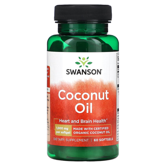 Swanson-Coconut Oil-1,000 mg-60 Softgels