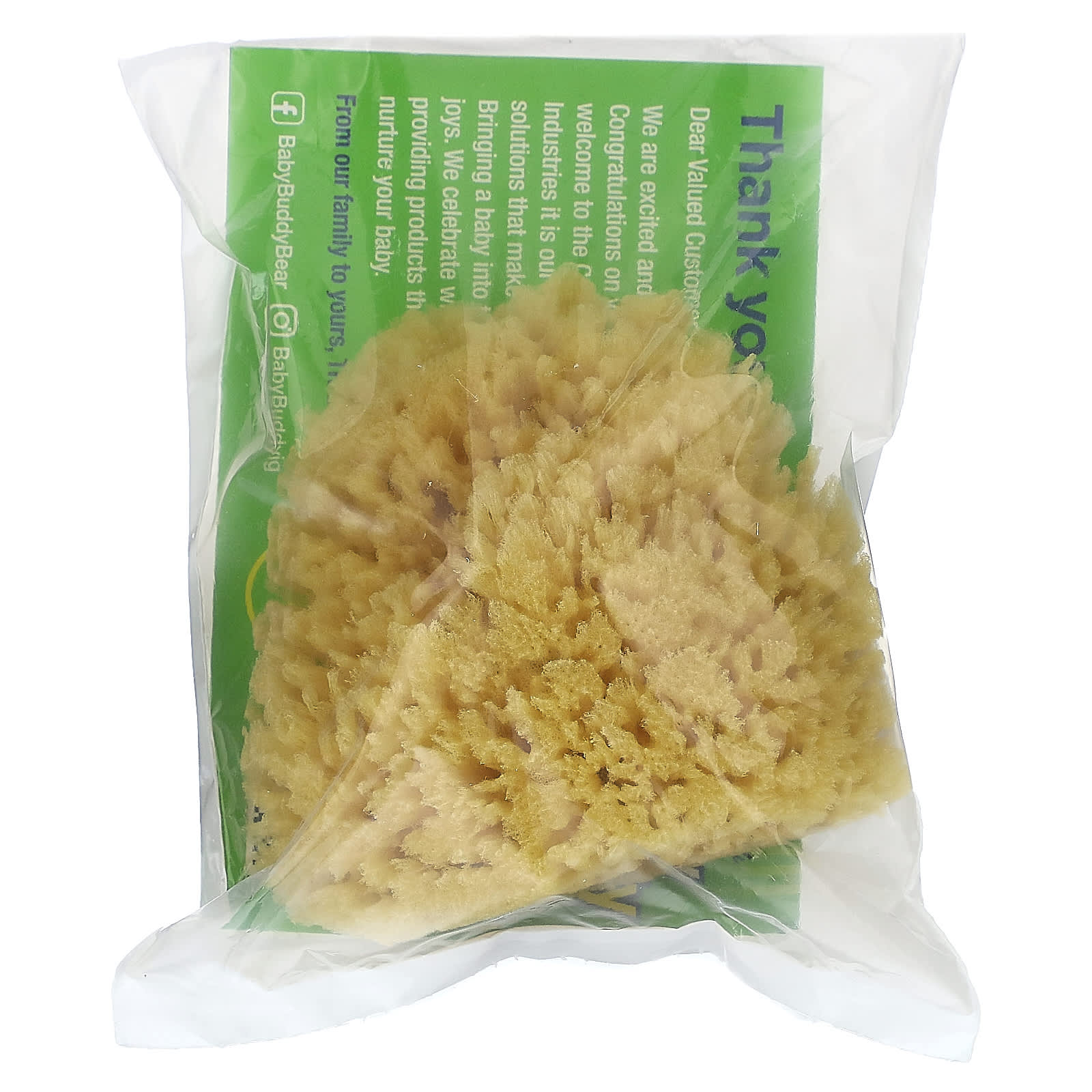 Baby Buddy-Natural Yellow Sea Bath Sponge-1 Sponge