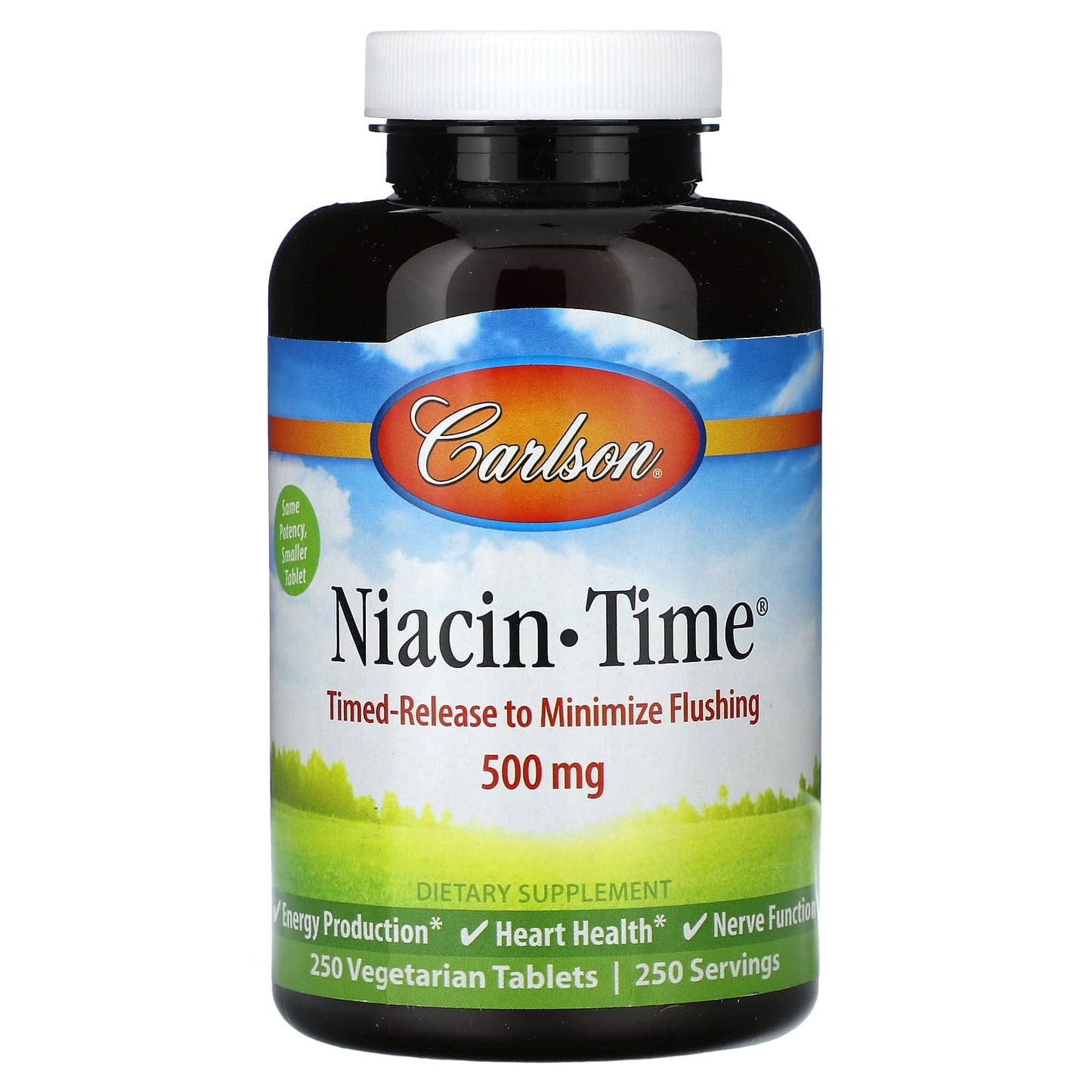 Carlson-Niacin-Time -500 mg-250 Vegetarian Tablets