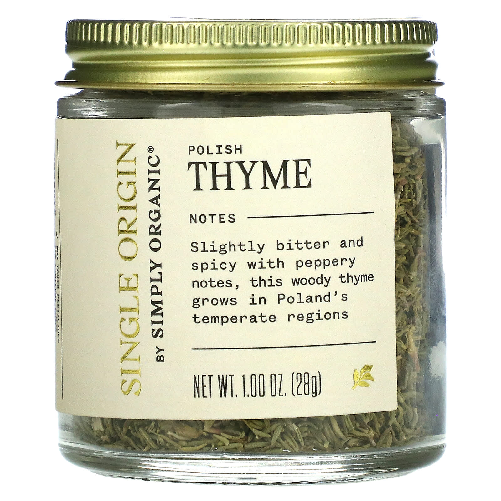 Simply Organic-Single Origin-Polish Thyme-1 oz (28 g)