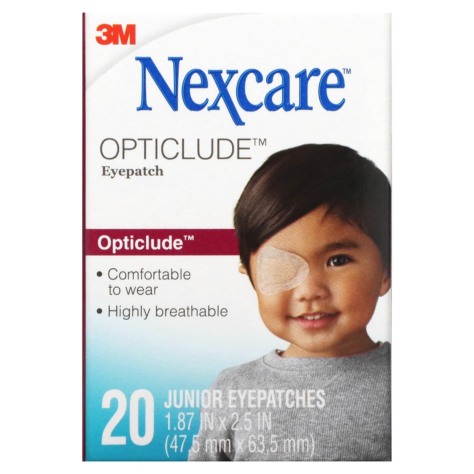 Nexcare-Opticlude Junior Eyepatch-20 Eye Patches