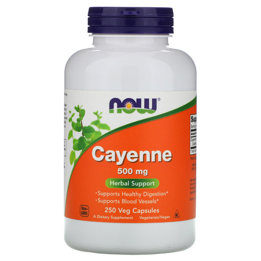 NOW Foods-Cayenne-500 mg-250 Veg Capsules