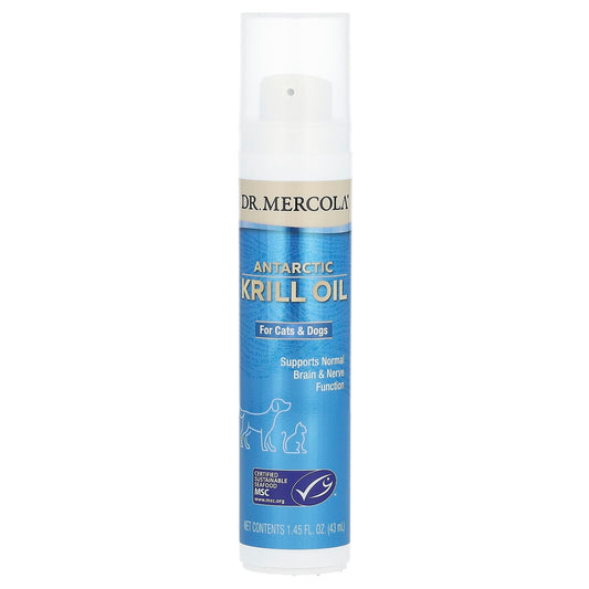 Dr. Mercola-Antarctic Krill Oil-For Cats & Dogs-1.45 fl oz (43 ml)