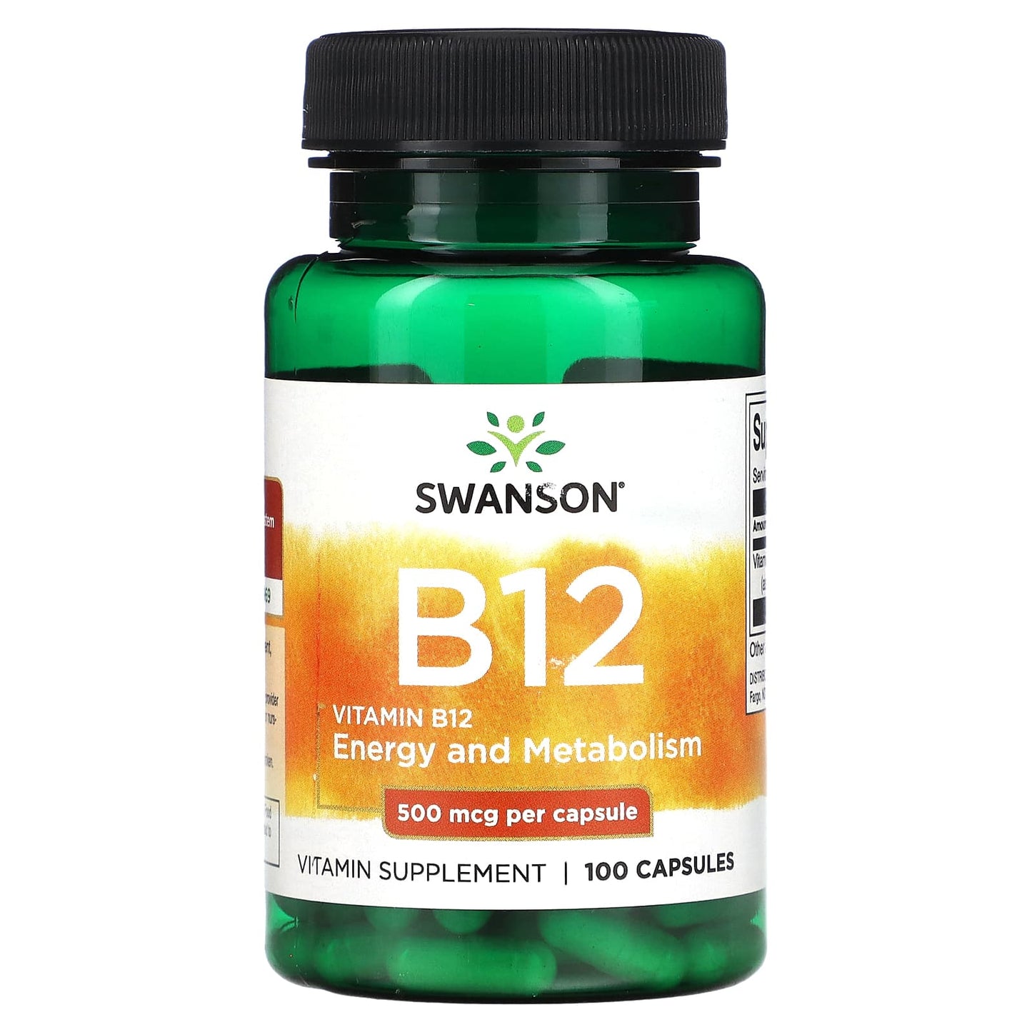 Swanson-Vitamin B12-500 mcg-100 Capsules