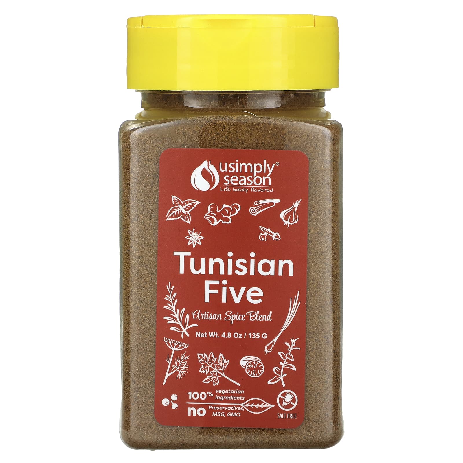 USimplySeason-Artisan Spice Blend-Tunisian Five-4.8 oz (135 g)