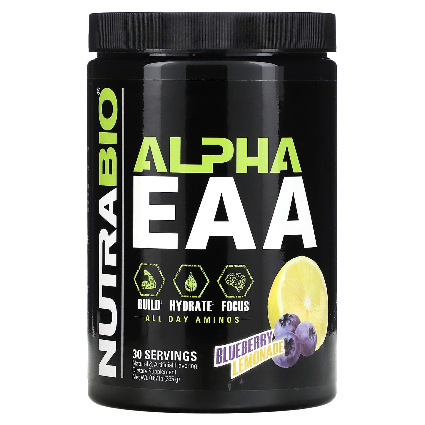 NutraBio-Alpha EAA-Blueberry Lemonade-0.87 lb (395 g)