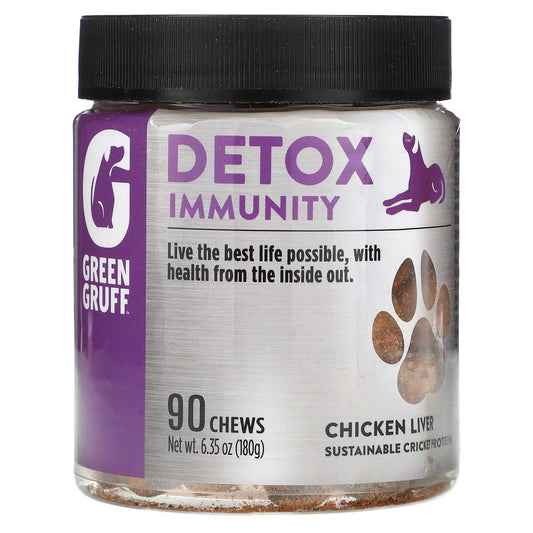 Green Gruff-Detox Immunity-Chicken Liver-90 Chews-6.35 (180 g)