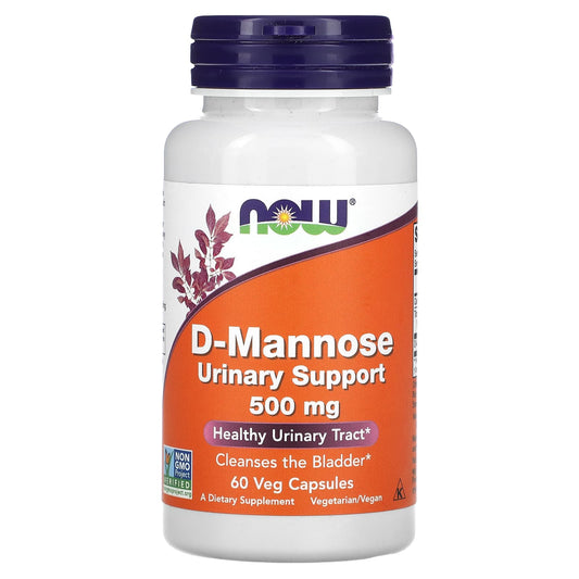 NOW Foods-D-Mannose-1,500 mg-60 Veg Capsules (500 mg per Capsule)