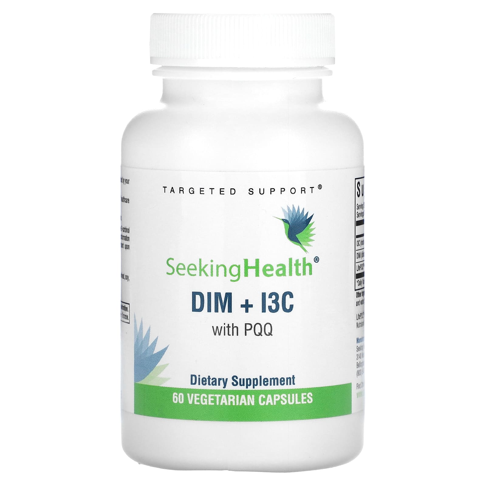 Seeking Health-DIM + I3C with PQQ-60 Vegetarian Capsules