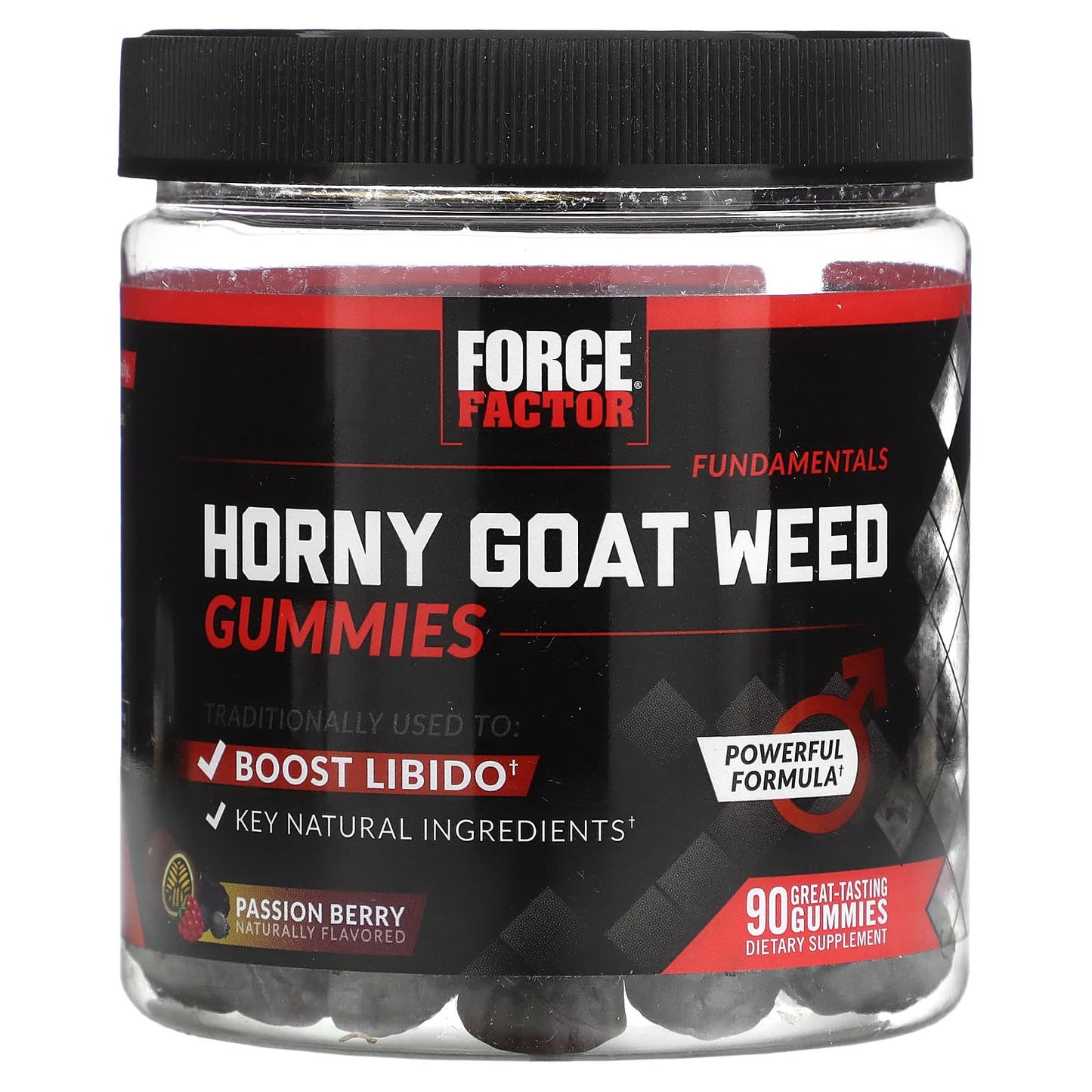 Force Factor-Fundamentals-Horny Goat Weed-Passion Berry-90 Gummies