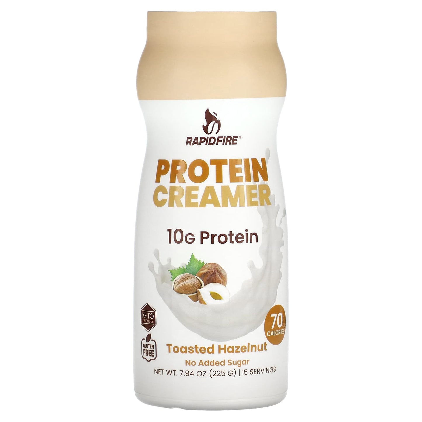 RAPIDFIRE-Protein Creamer-Toasted Hazelnut -7.94 oz (225 g)