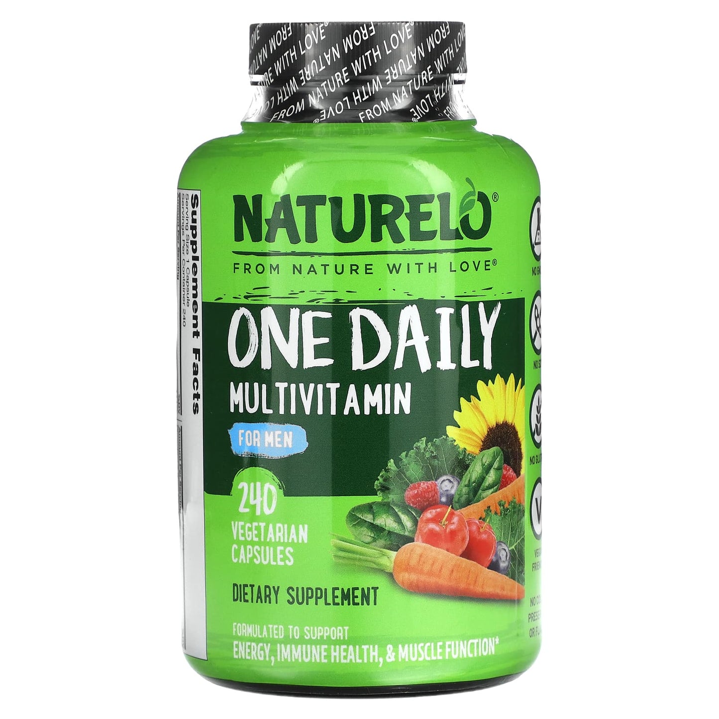 NATURELO-One Daily Multivitamin for Men-240 Vegetarian Capsules