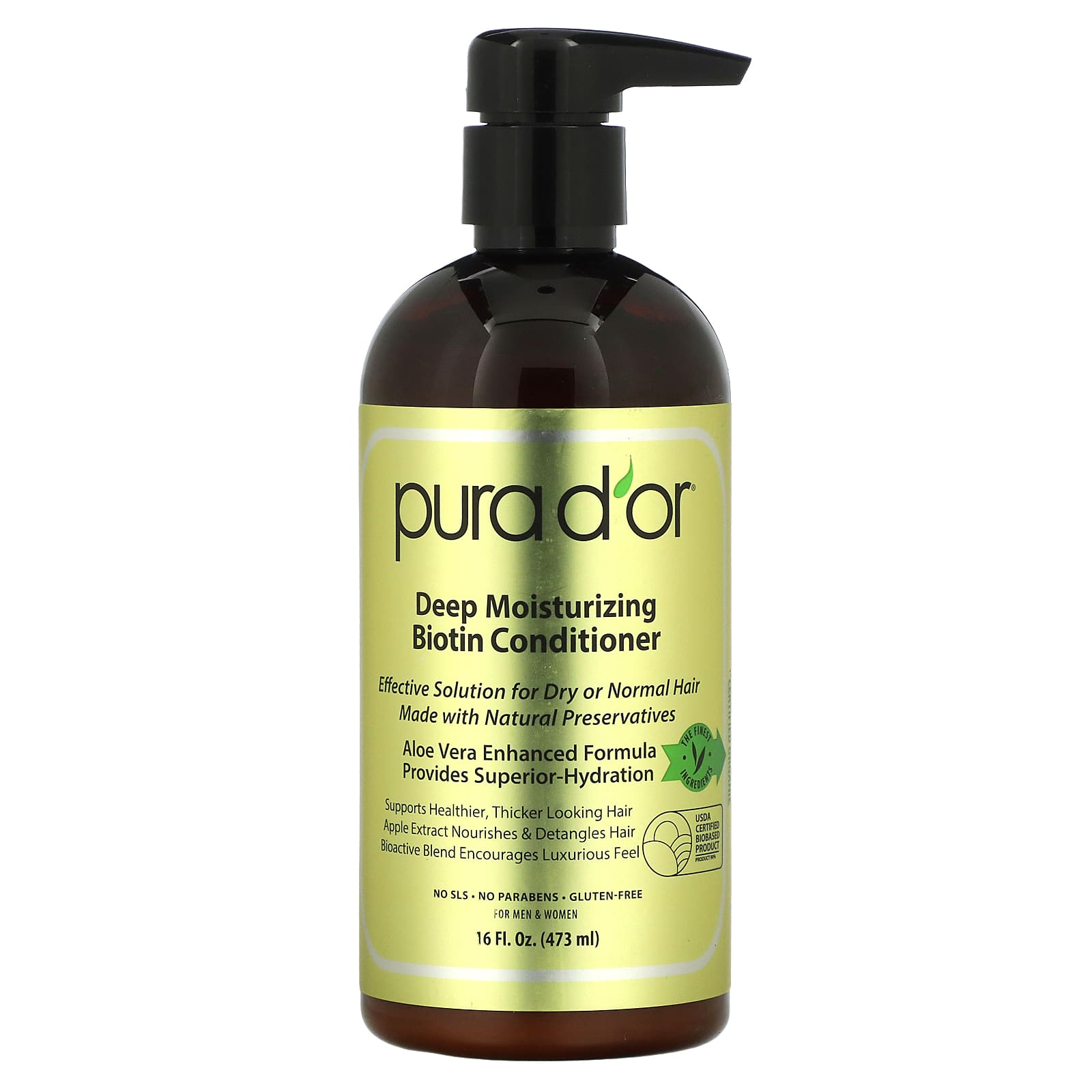 Pura D'or-Deep Moisturizing Biotin Conditioner-16 fl oz (473 ml)