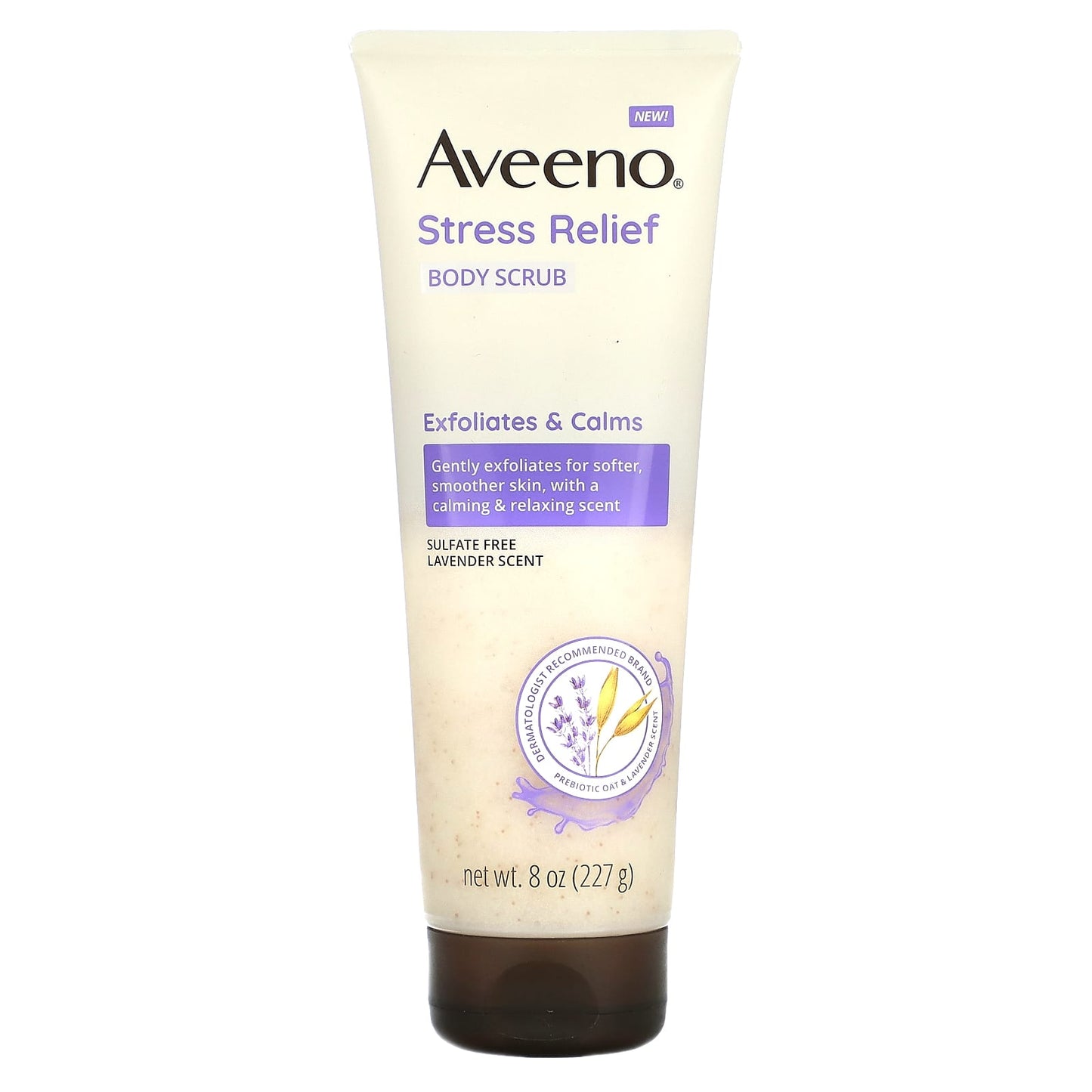 Aveeno-Stress Relief Body Scrub-Lavender-8 oz (227 g)