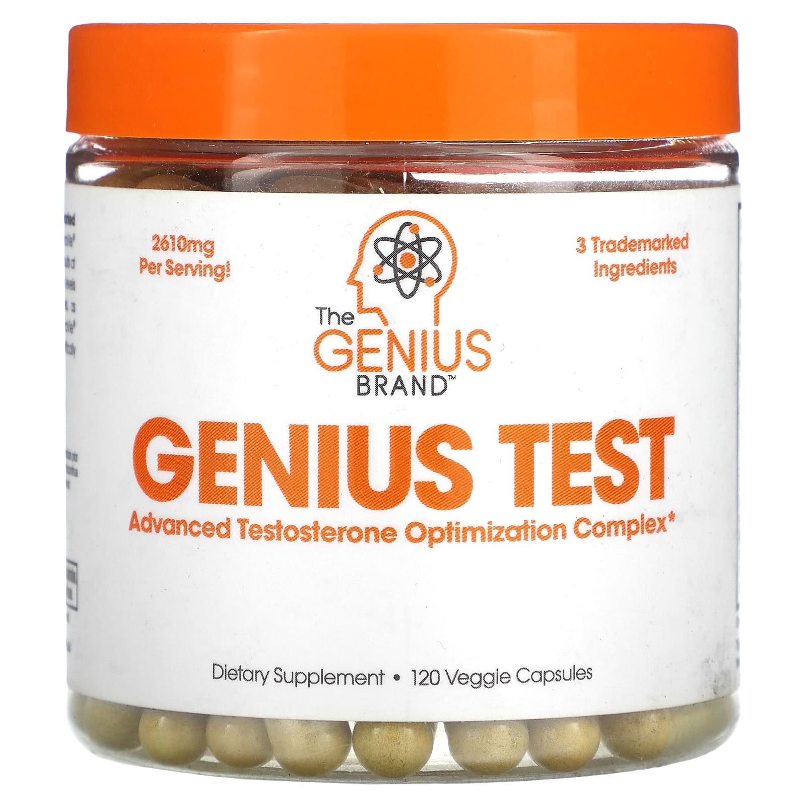 The Genius Brand-Genius Test-Advanced Testosterone Optimizing Complex-120 Veggie Capsules