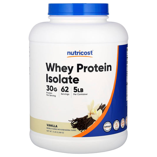 Nutricost-Whey Protein Isolate-Vanilla-5 lb (2,268 g)