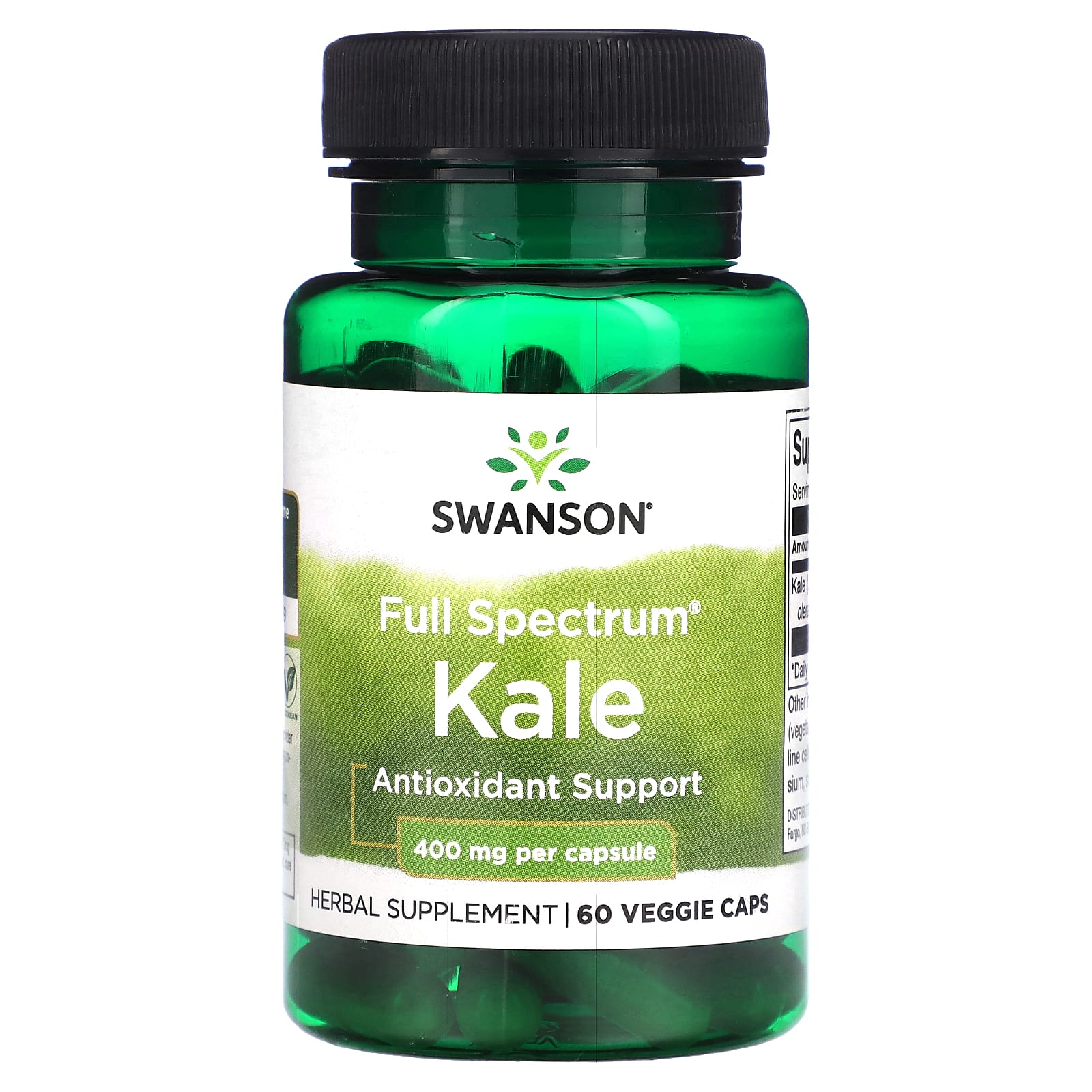 Swanson-Full Spectrum Kale-400 mg-60 Veggie Caps