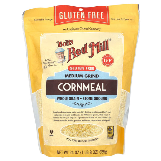 Bob's Red Mill-Cornmeal-Medium Grind-Whole Grain-Gluten Free-24 oz (680 g)