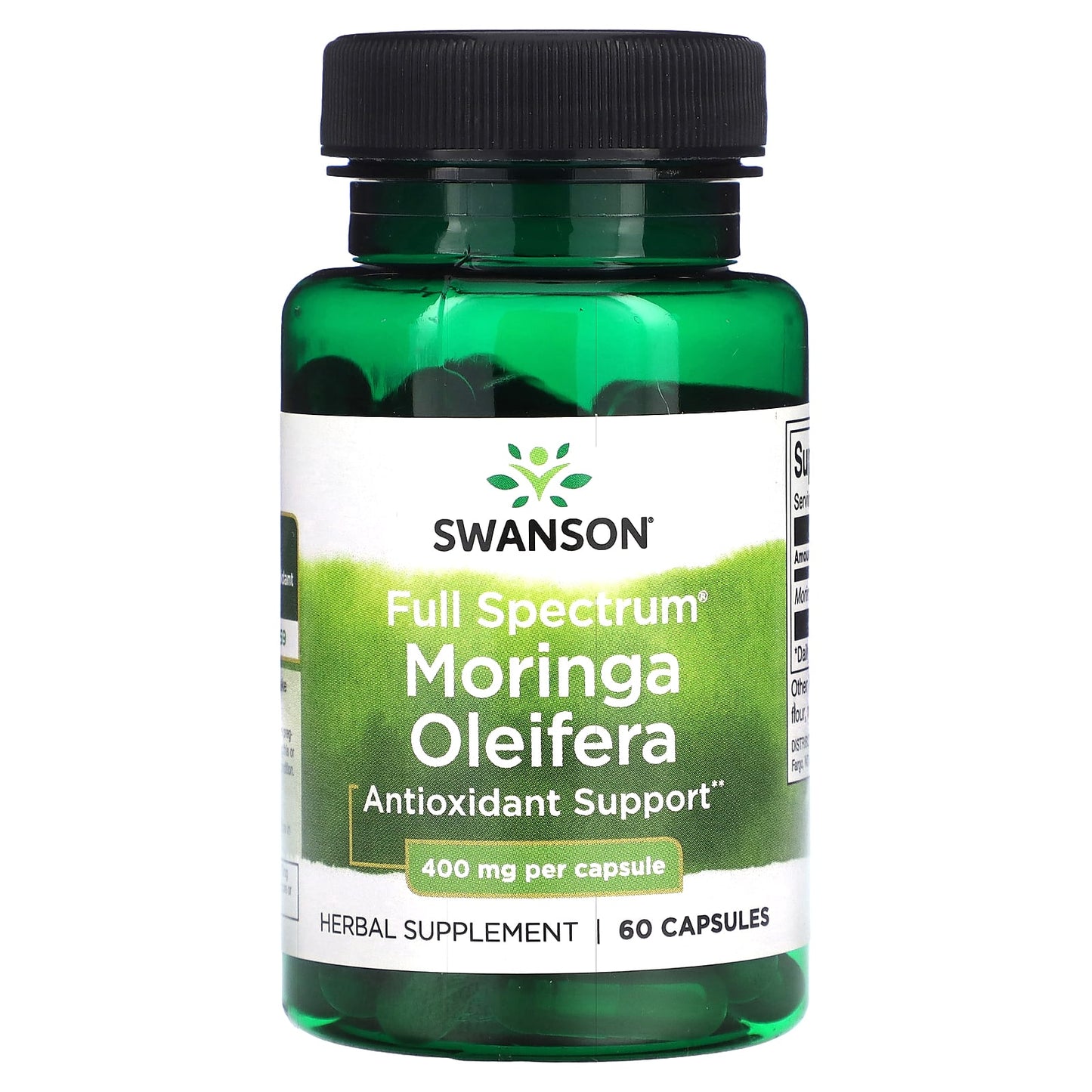 Swanson-Full Spectrum Moringa Oleifera-400 mg-60 Capsules