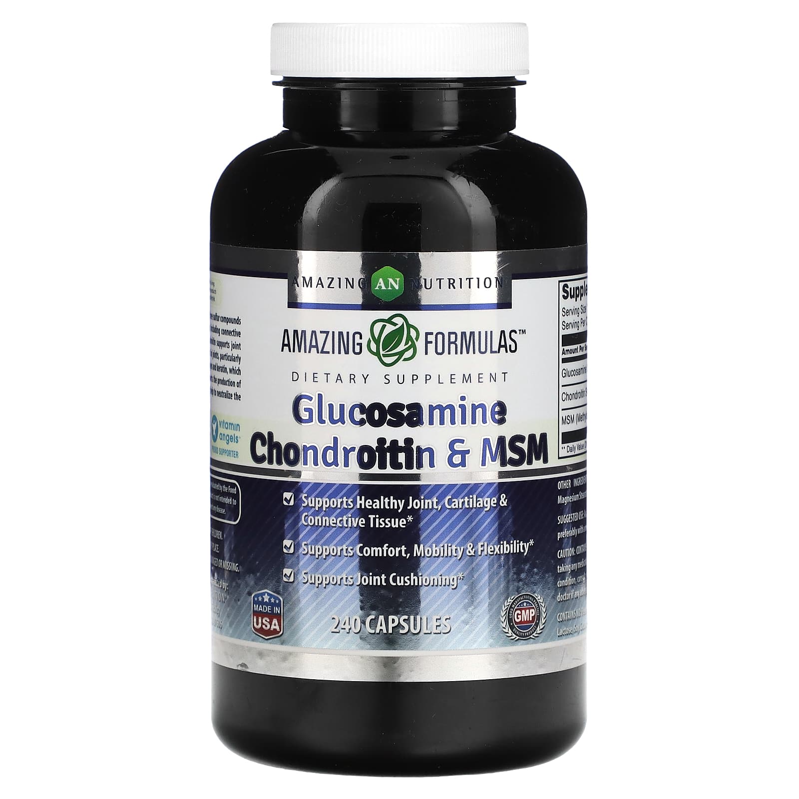 Amazing Nutrition-Glucosamine Chondroitin & MSM-240 Capsules