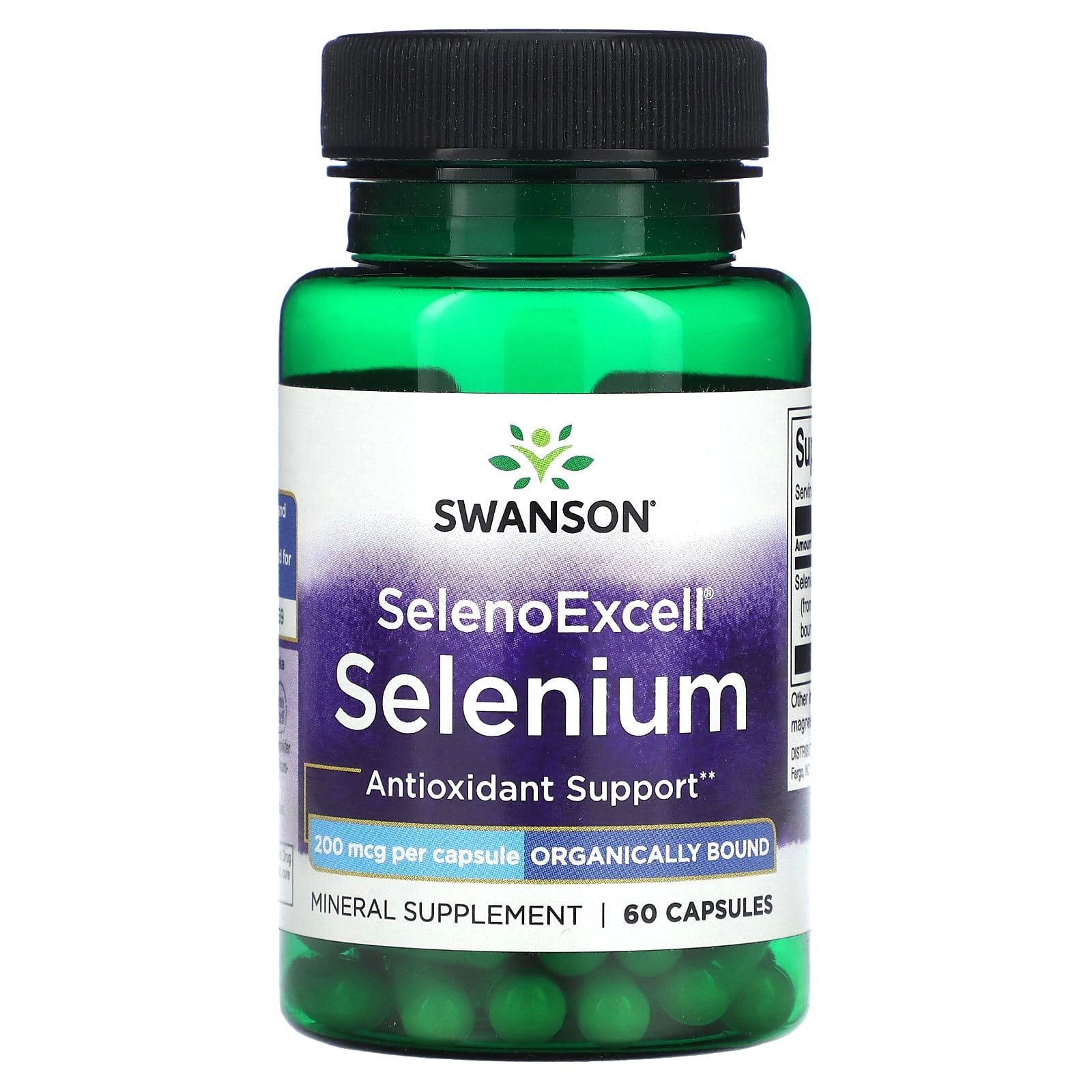 Swanson-SelenoExcell-Selenium-200 mcg-60 Capsules