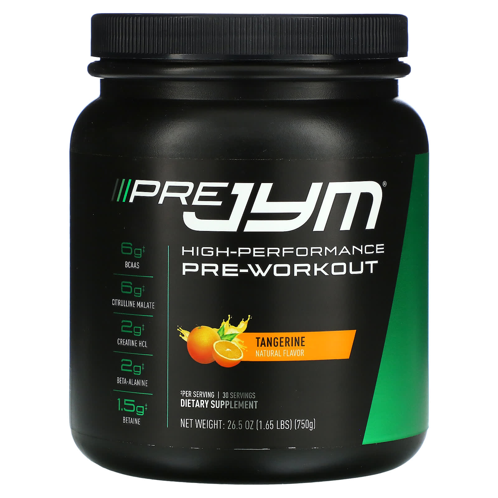 JYM Supplement Science-Pre JYM-High-Performance Pre-Workout-Tangerine-1.65 lbs (750 g)