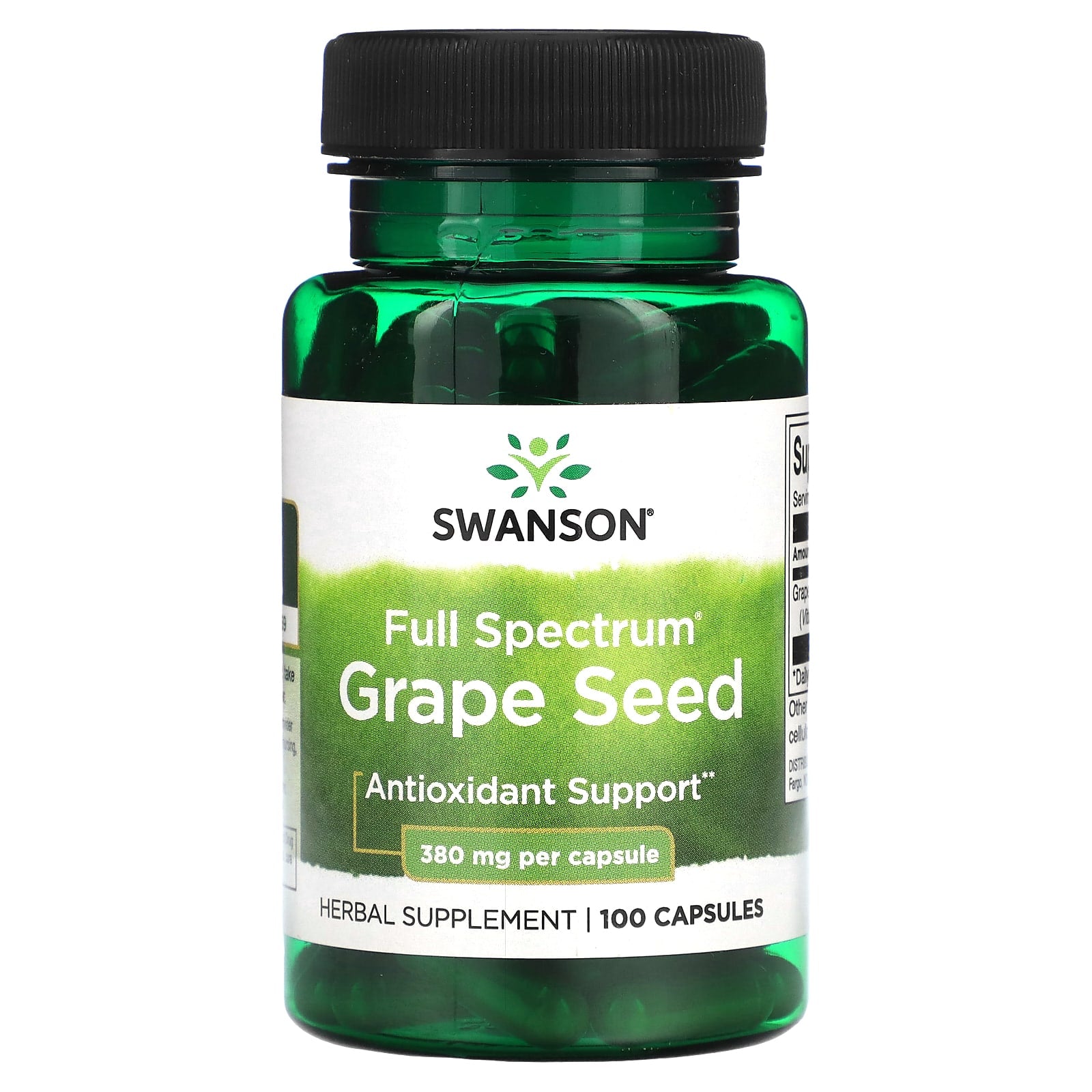 Swanson-Full Spectrum Grape Seed-380 mg-100 Capsules