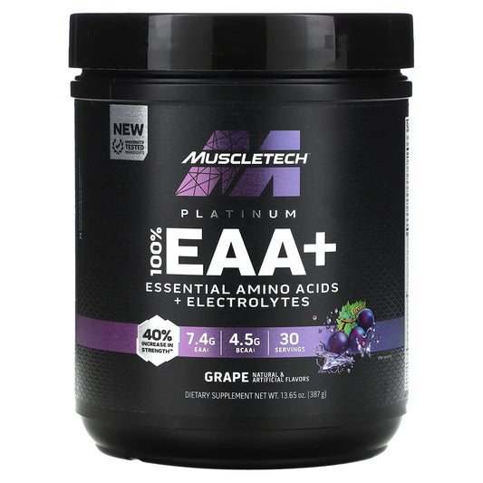 MuscleTech-Platinum 100% EAA+-Grape-13.65 oz (387 g)