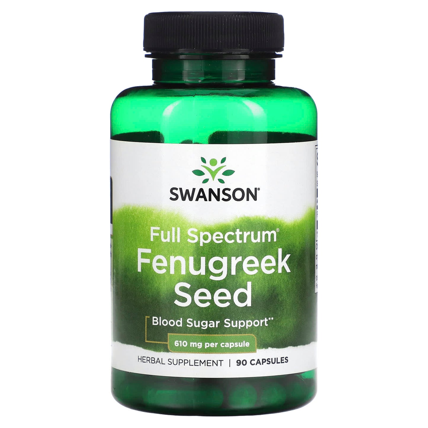 Swanson-Full Spectrum Fenugreek Seed-610 mg-90 Capsules