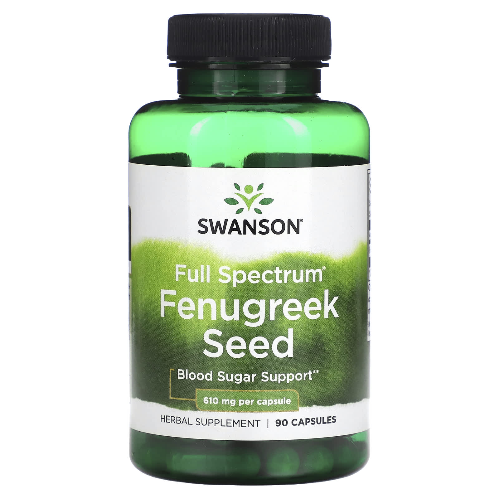 Swanson-Full Spectrum Fenugreek Seed-610 mg-90 Capsules