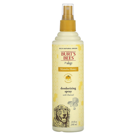 Burt's Bees-Deodorizing Spray For Dogs With Charcoal-Manuka Honey-10 fl oz (296 ml)