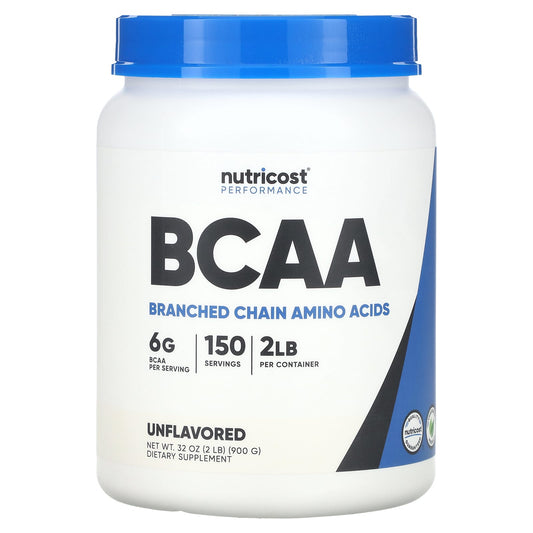 Nutricost-Performance-BCAA-Unflavored-2 lbs (900 g)