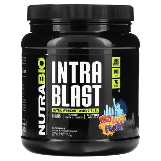 NutraBio-Intra Blast-Intra Workout Muscle Fuel-New York Punch-1.61 lb (732 g)