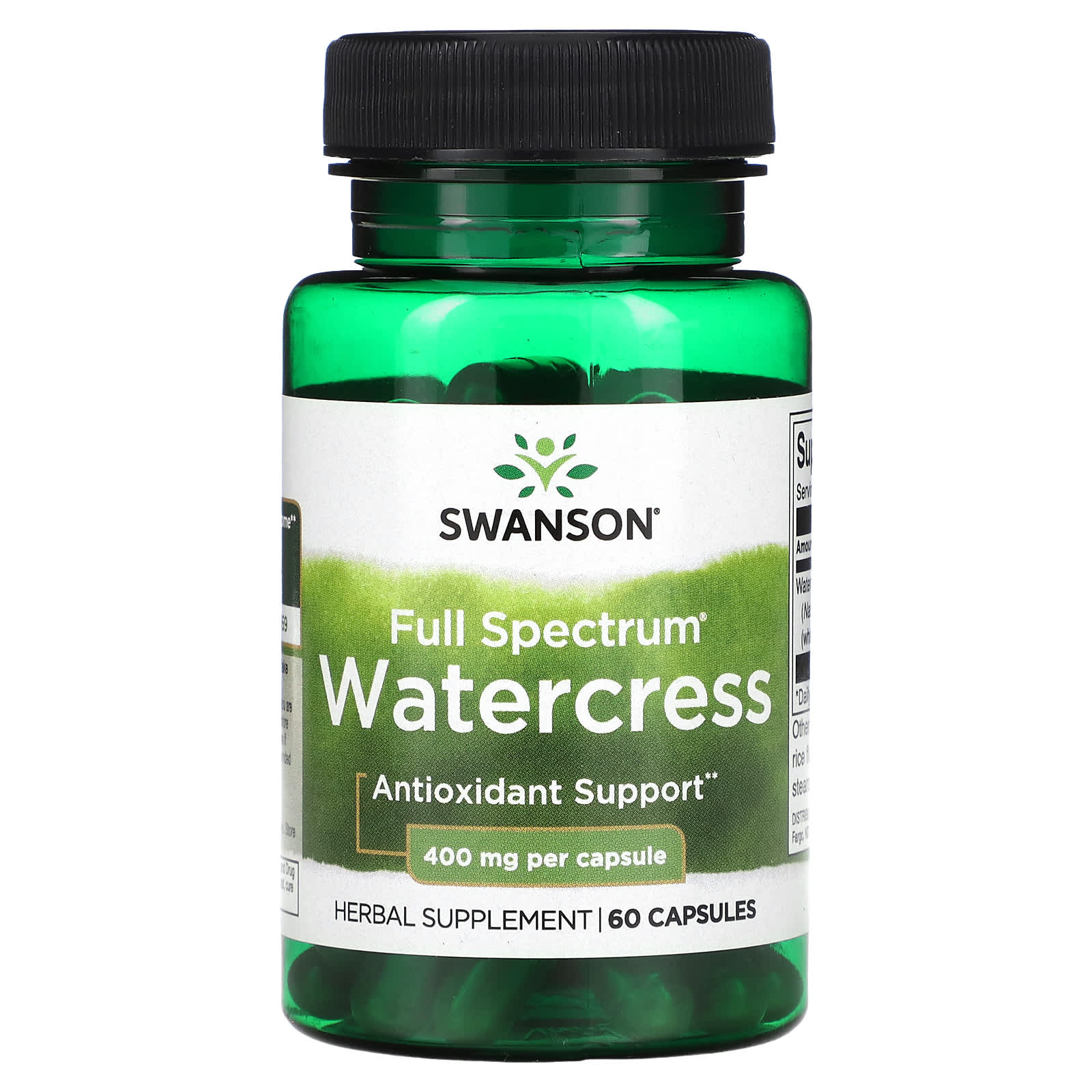 Swanson-Full Spectrum Watercress-400 mg-60 Capsules