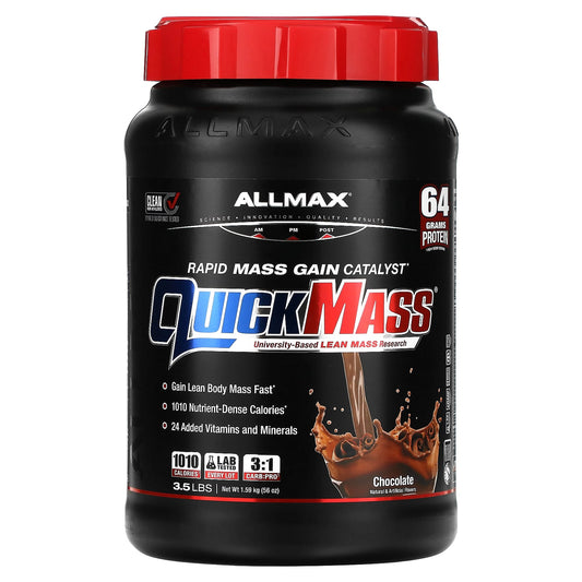 ALLMAX-QuickMass-Rapid Mass Gain Catalyst-Chocolate-3.5 lbs (1.59 kg)